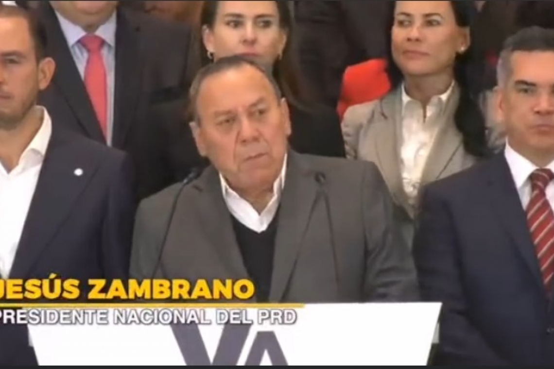 Discurso de Jesús Zambrano Grijalva, Presidente Nacional del Partido de la Revolución Democrática (PRD) al reanudarse la Alianzs Va por México, que conforman PAN, PRI y PRD con miras a las elecciones concurrentes de 2024.